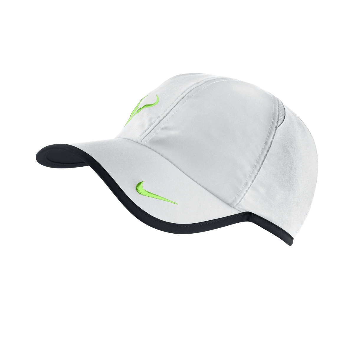 Nike Rafa Bull Logo hat in White w/Black & Electric Green [398224-103] from the Summer 2010 tennis collection